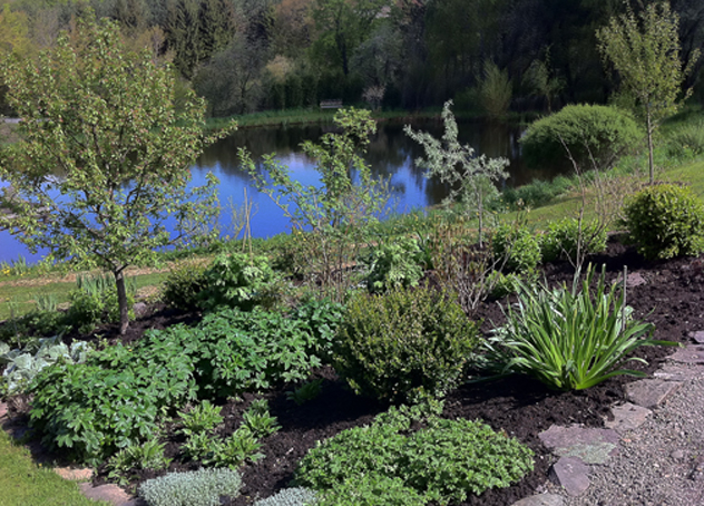 Boarders weeded and mulched Spring