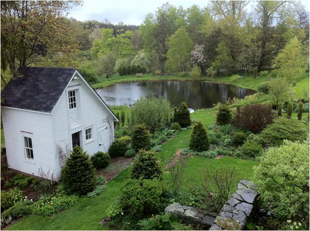 After shot: path leading to pond walk, plantings filled in