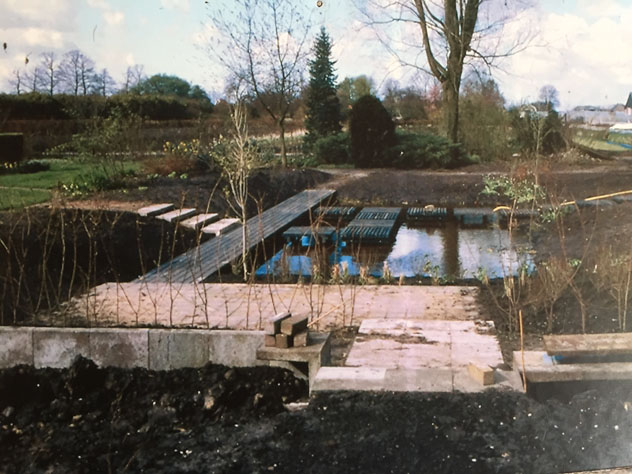 Photo of Gardner's garden being laid out