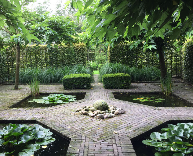 Pond courtyard